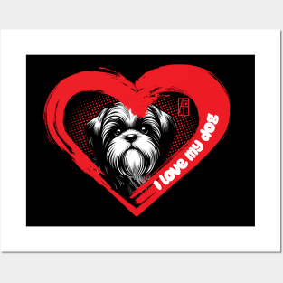 I Love My Shih Tzu - Devoted dog - I Love my dog Posters and Art